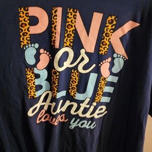 Plus size gender reveal tshirt